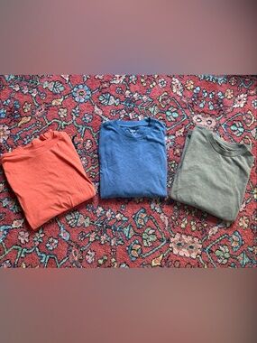 3-Pack Crewneck long sleeve youth shirts